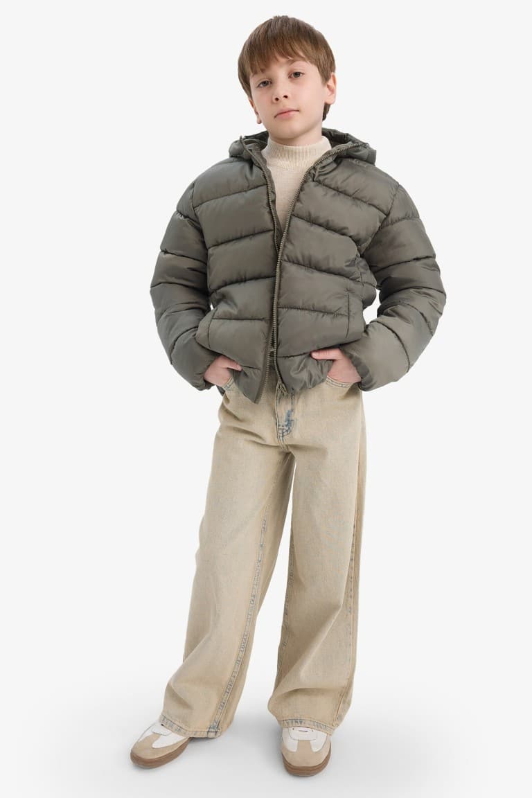 Boys Waterproof Hooded Zippered Puffer Jacket Secondary image