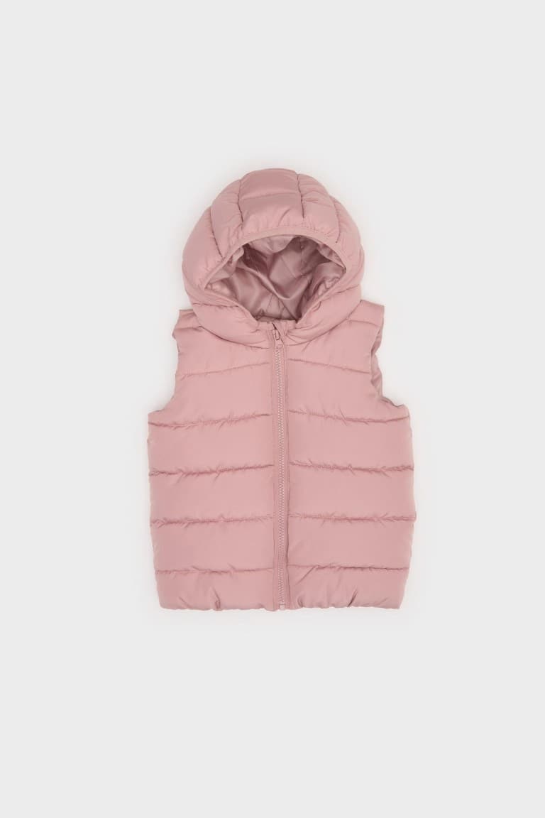 Baby Girl Hooded Puffer Vest