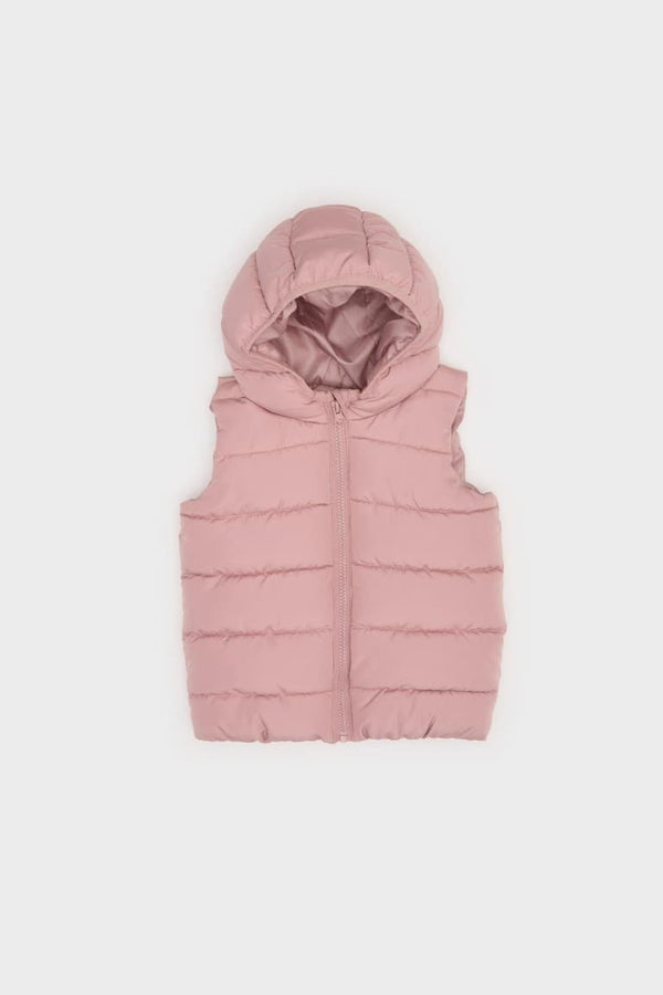 Baby Girl Hooded Puffer Vest