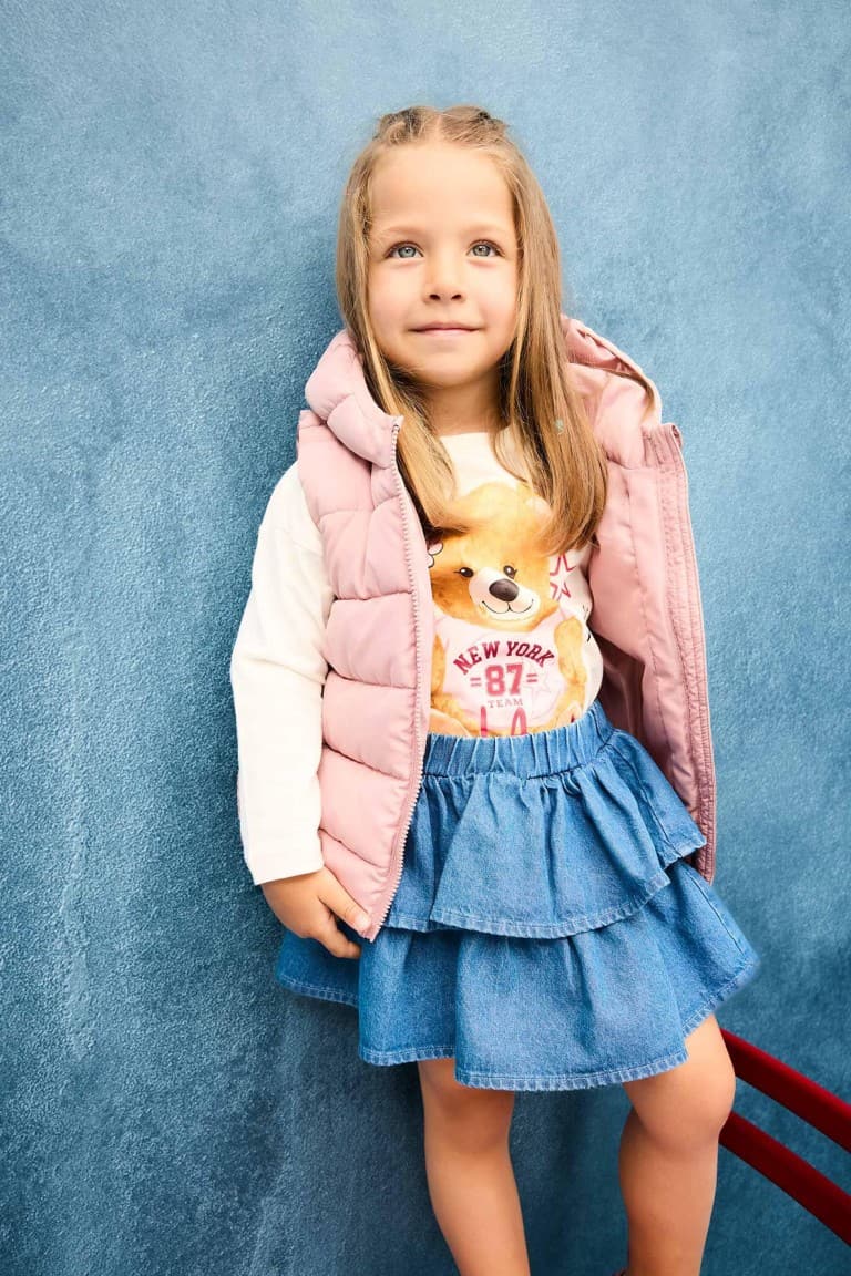 Baby Girl Hooded Puffer Vest