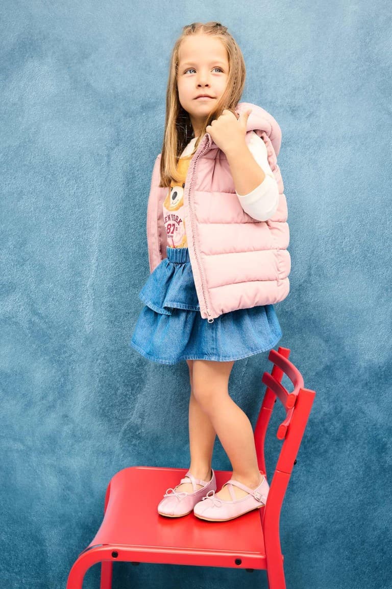 Baby Girl Hooded Puffer Vest