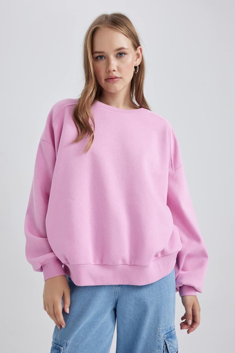 Coool oversized wide fit crew neck thick fabric sweatshirt Main image