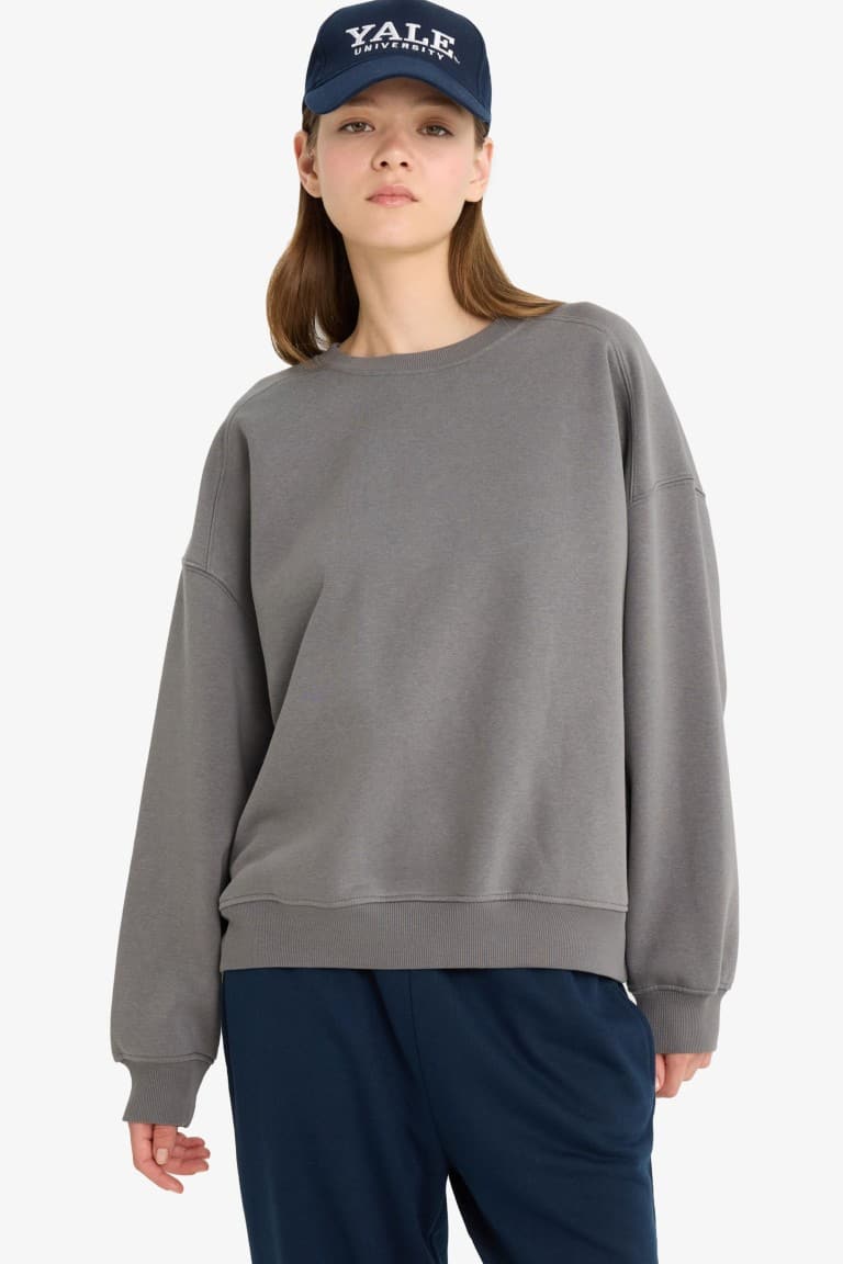Coool oversized wide fit crew neck thick fabric sweatshirt Main image