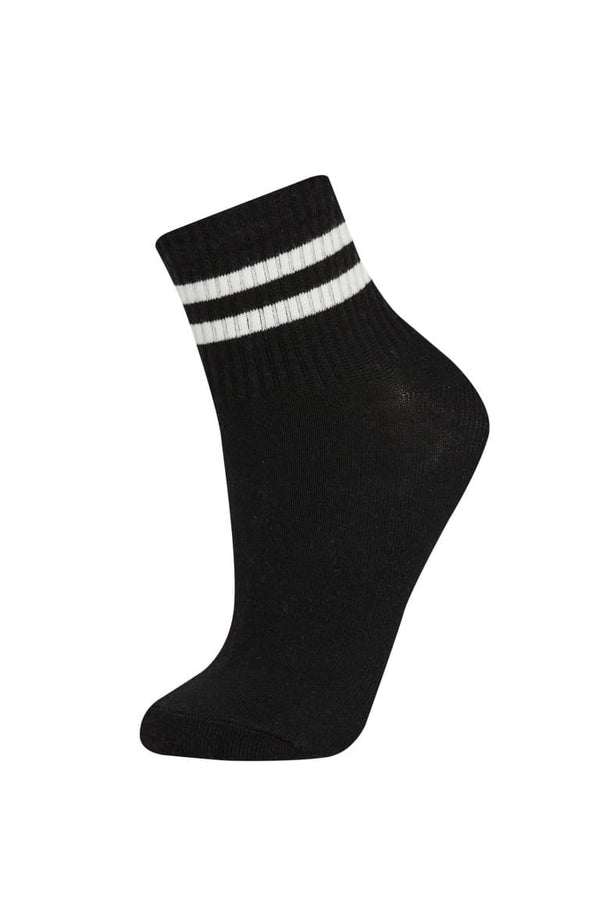 Women's Comfortable Rubber 3 Pcs Cotton Long Socks