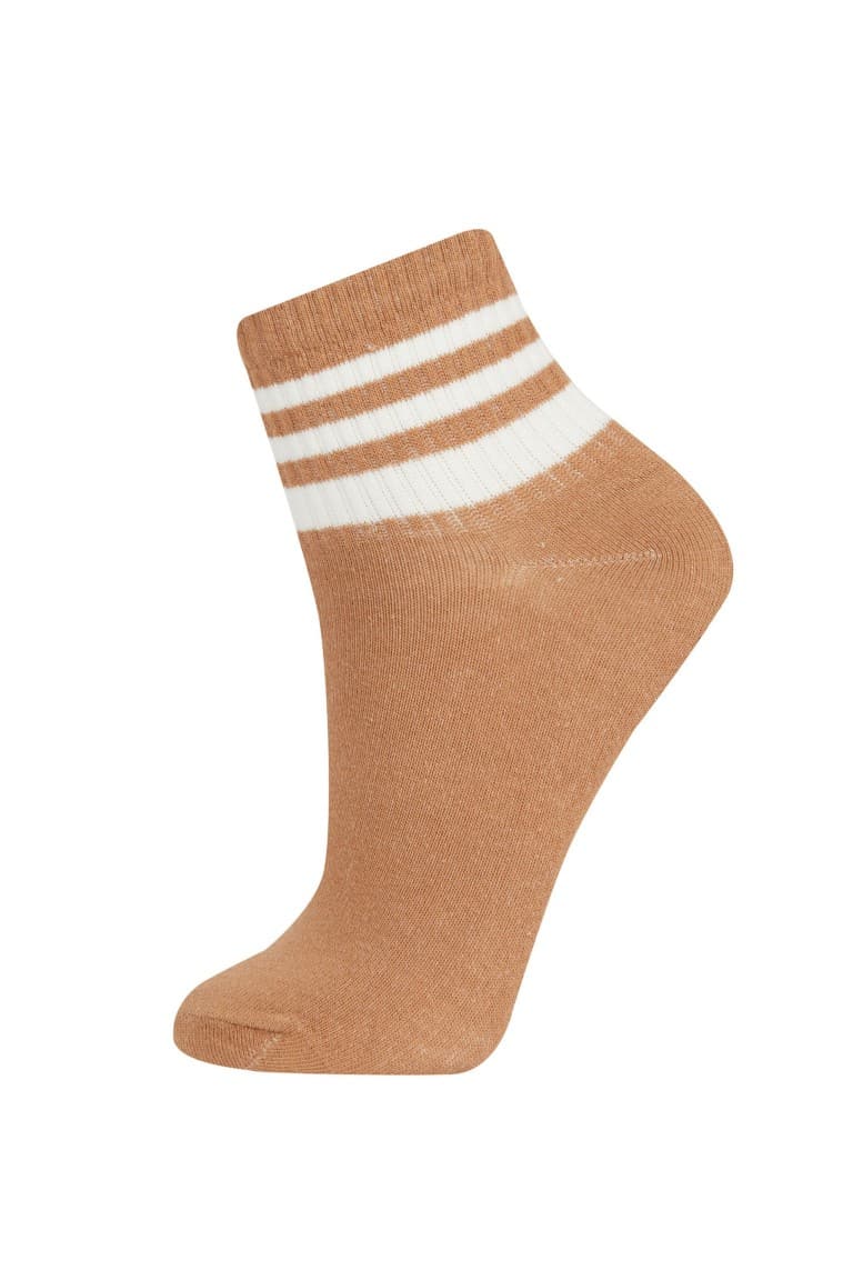 Women's Comfortable Rubber 3 Pcs Cotton Long Socks
