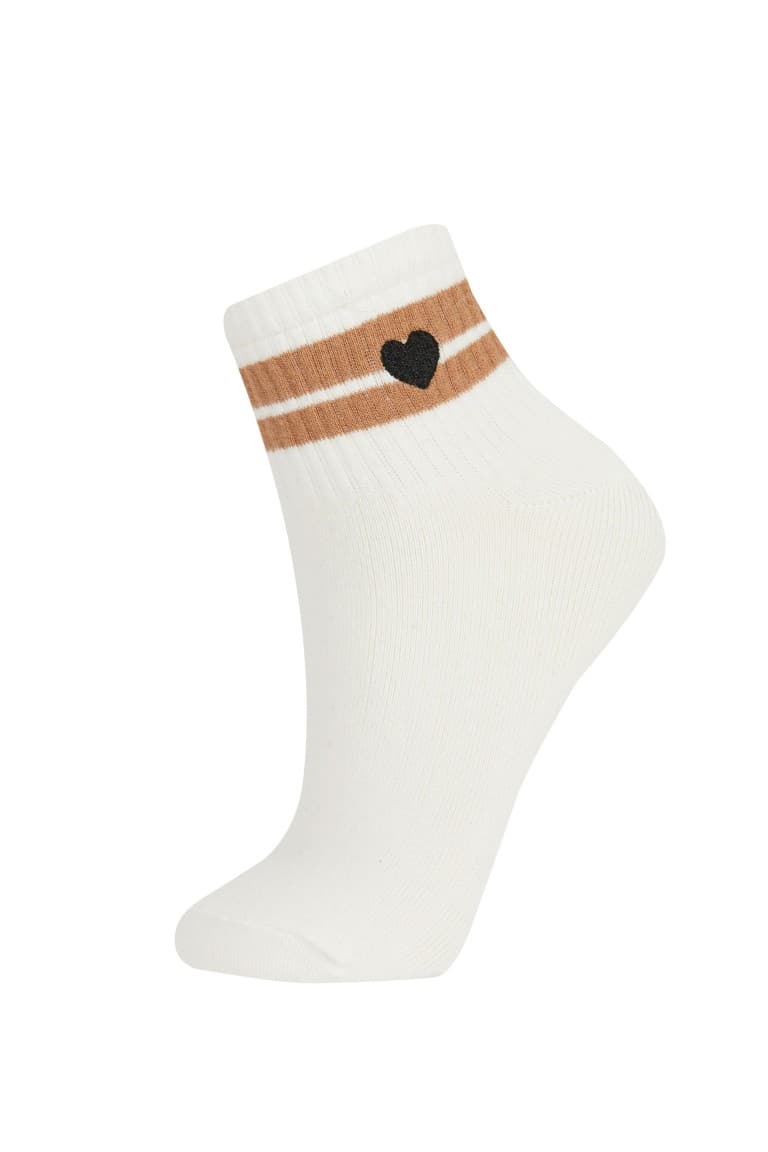 Women's Comfortable Rubber 3 Pcs Cotton Long Socks