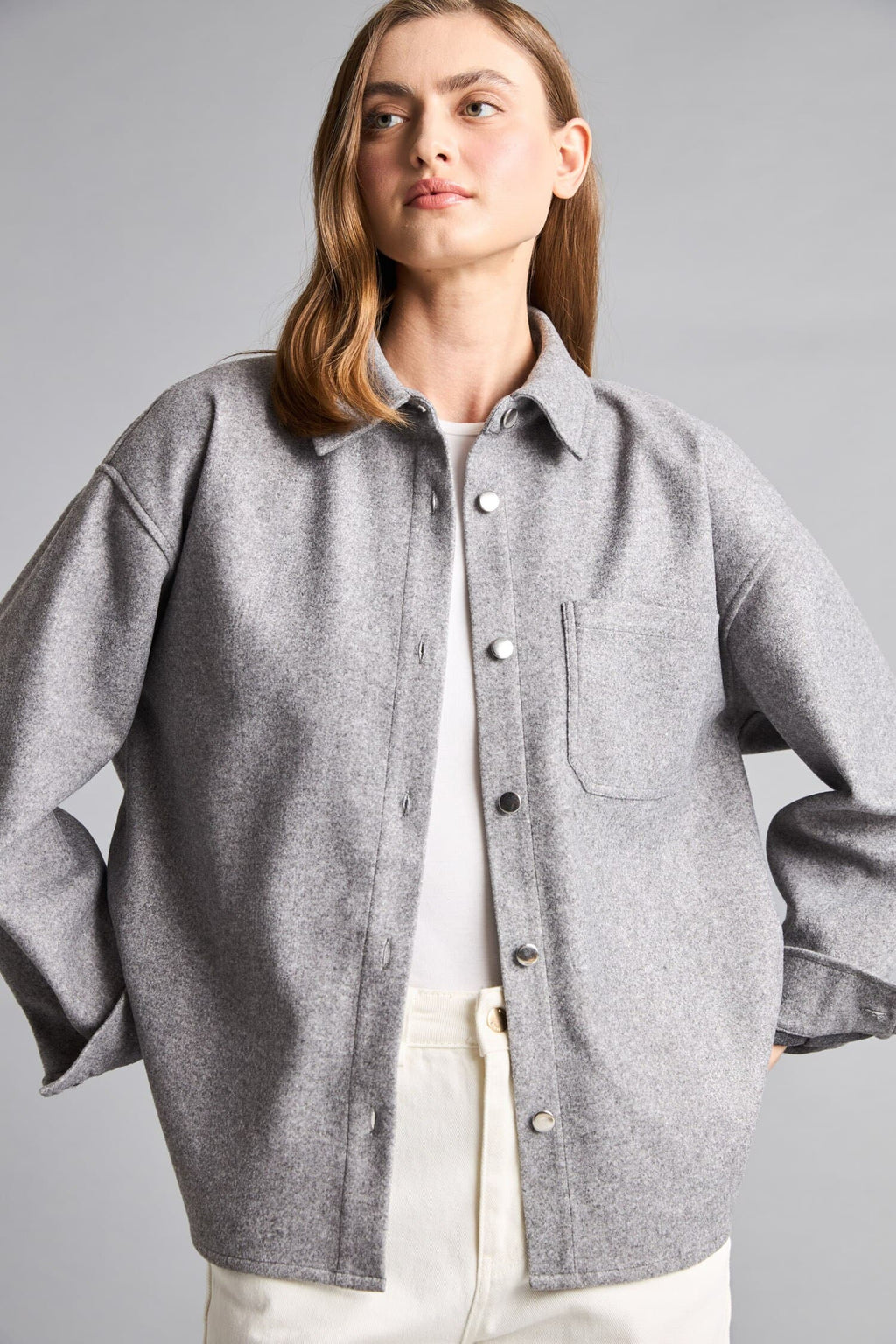 Shirt Collar Flanel Long Sleeve Shirt