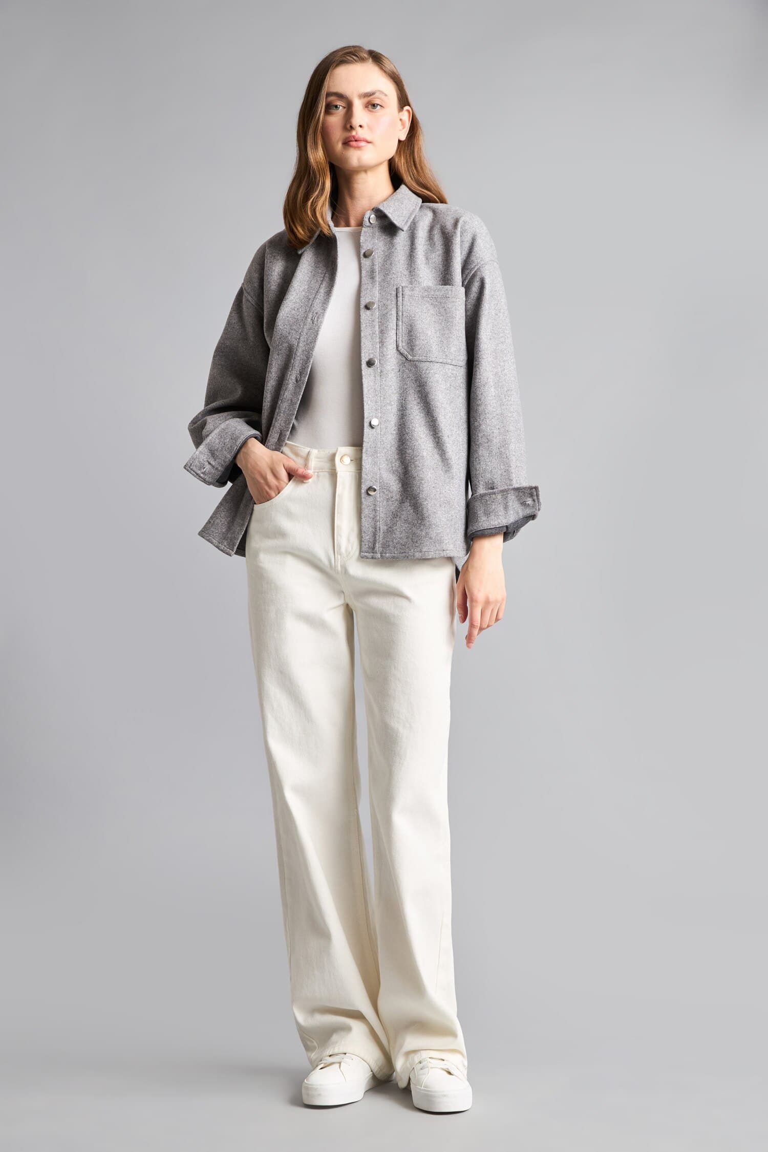 Shirt Collar Flanel Long Sleeve Shirt Secondary image