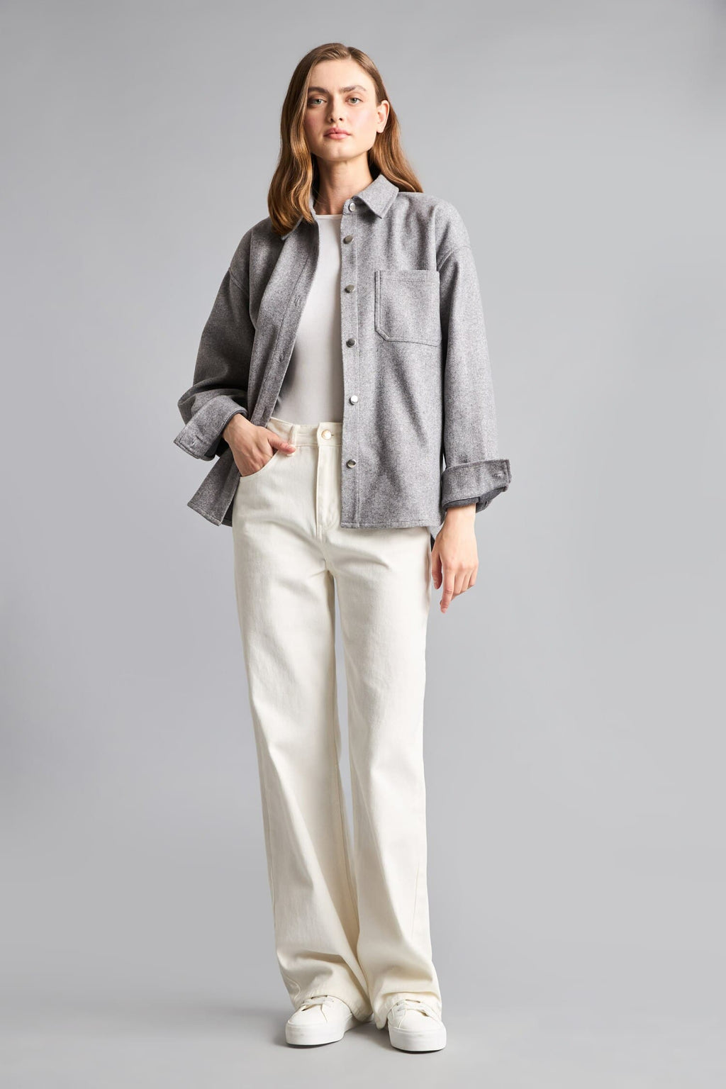 Shirt Collar Flanel Long Sleeve Shirt