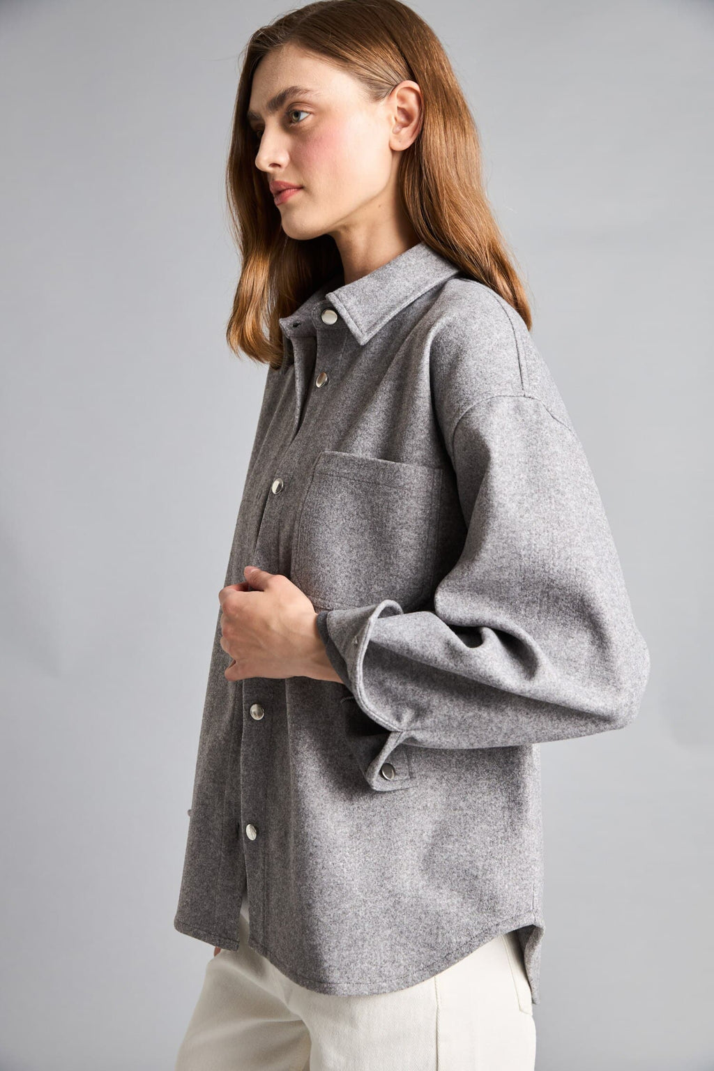 Shirt Collar Flanel Long Sleeve Shirt