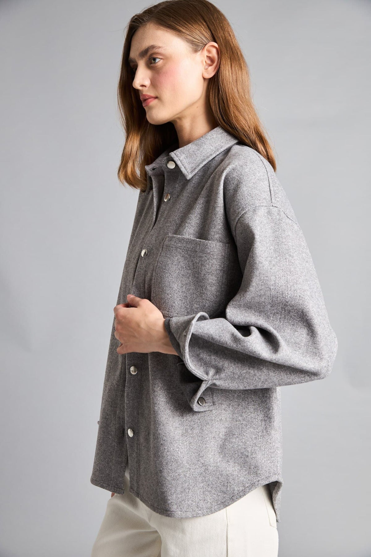 Shirt Collar Flanel Long Sleeve Shirt