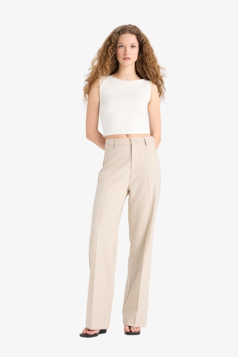 High Waisted Straight Leg Trousers Secondary image