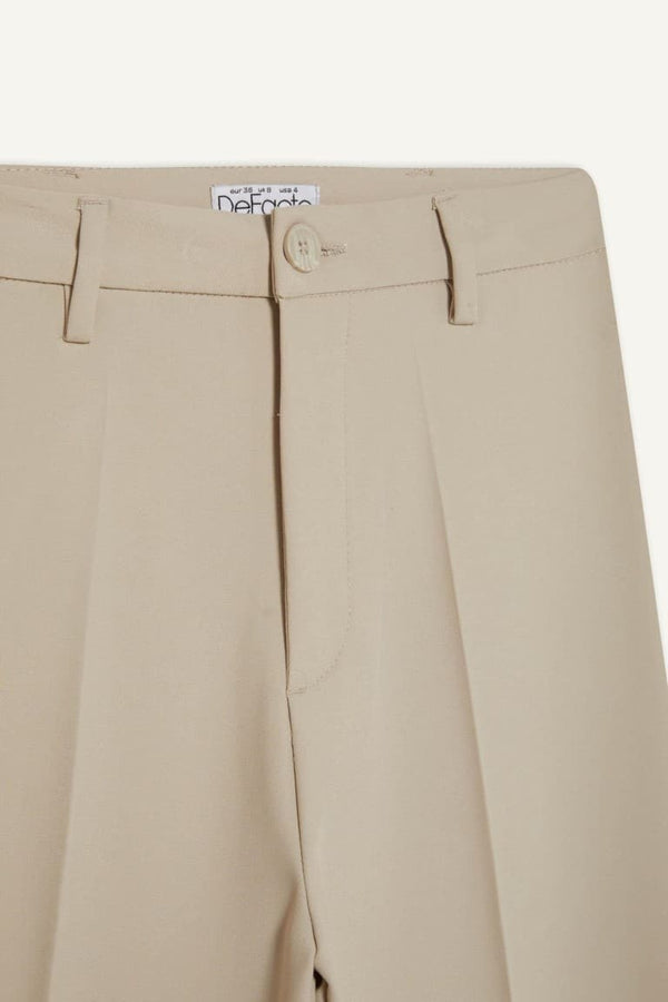 High Waisted Straight Leg Trousers