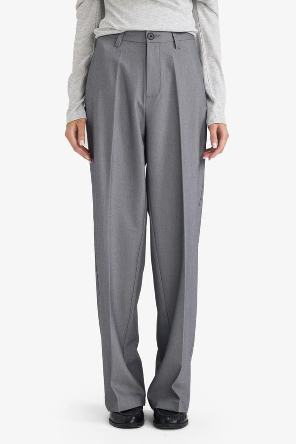 High Waisted Straight Leg Trousers