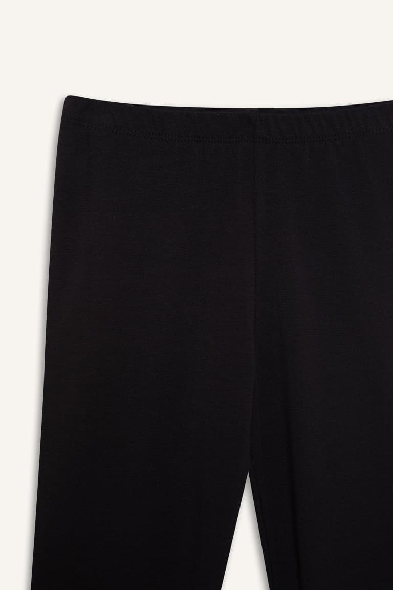 Girls Midi Basic Plain Leggings