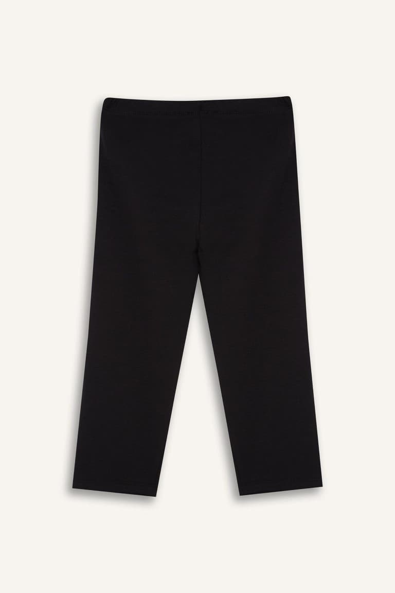 Girls Midi Basic Plain Leggings