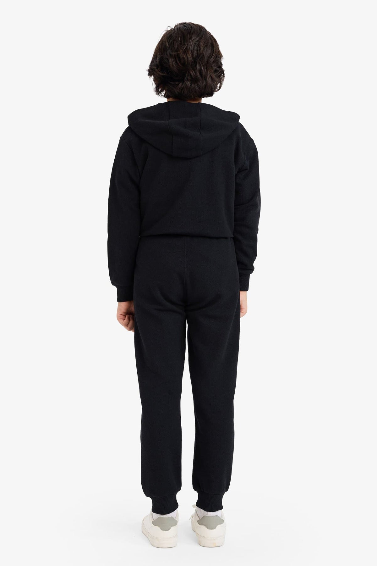 Boy Elastic Waist Leg Pique Basic Sweatpants