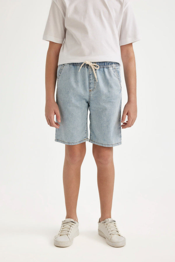 Boy Flexible Waist Denim Shorts