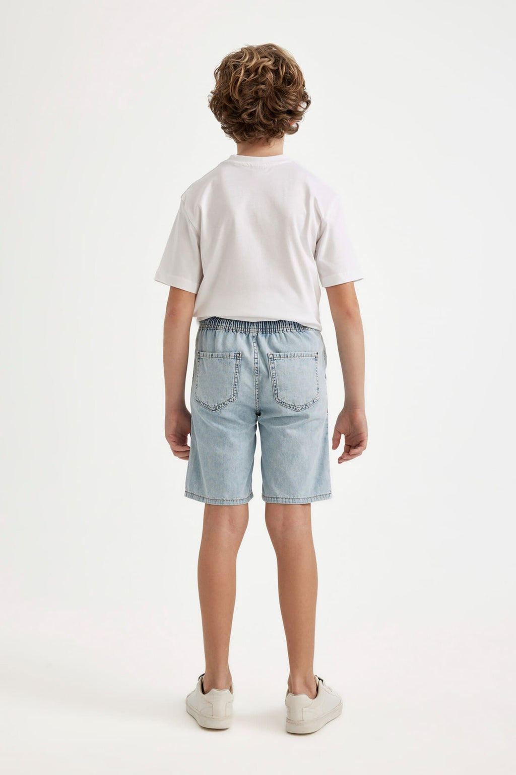 Boy Flexible Waist Denim Shorts