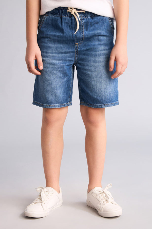 Boy Flexible Waist Denim Shorts