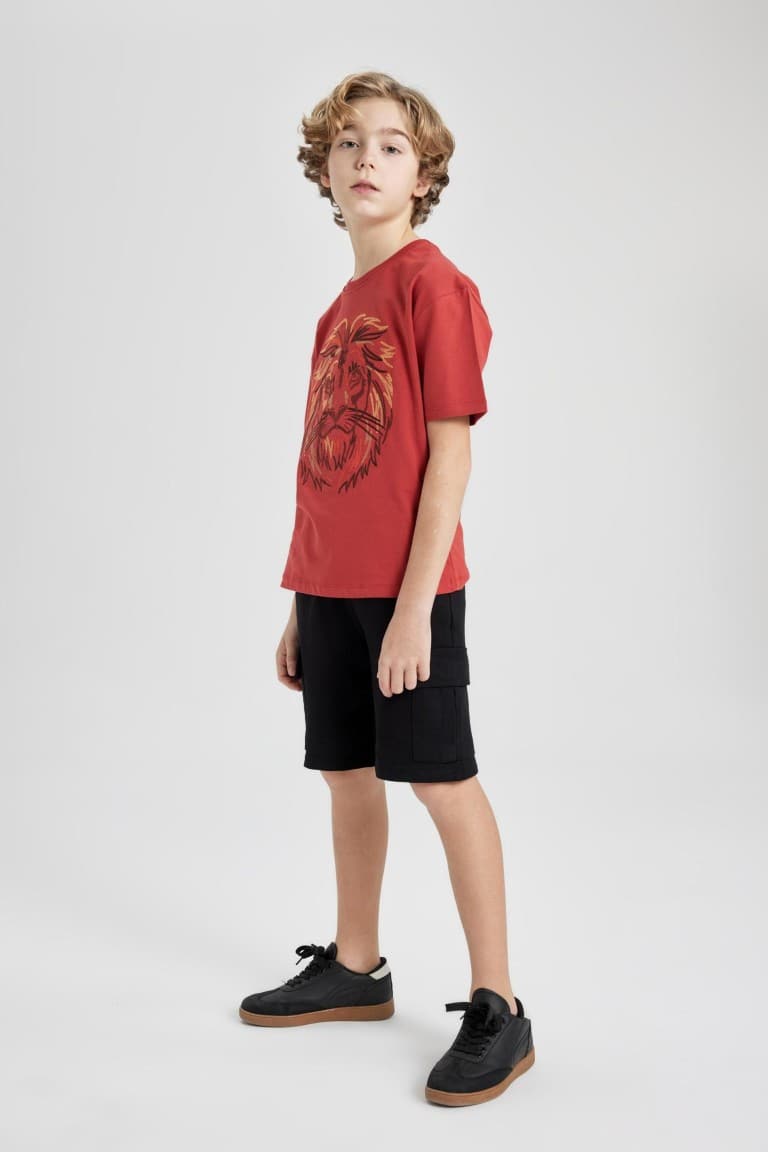 Boy Regular Fit Sweatshirt Fabric Shorts