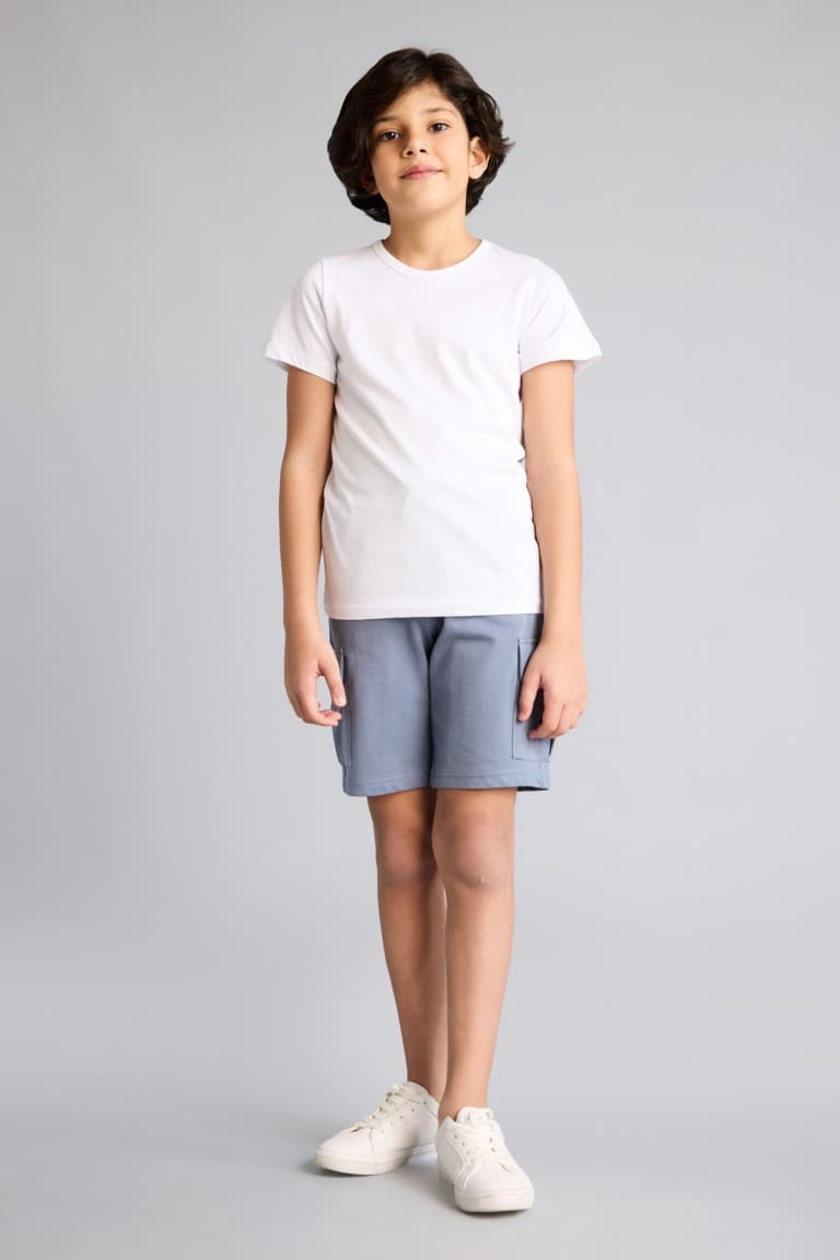 Boy Regular Fit Sweatshirt Fabric Shorts