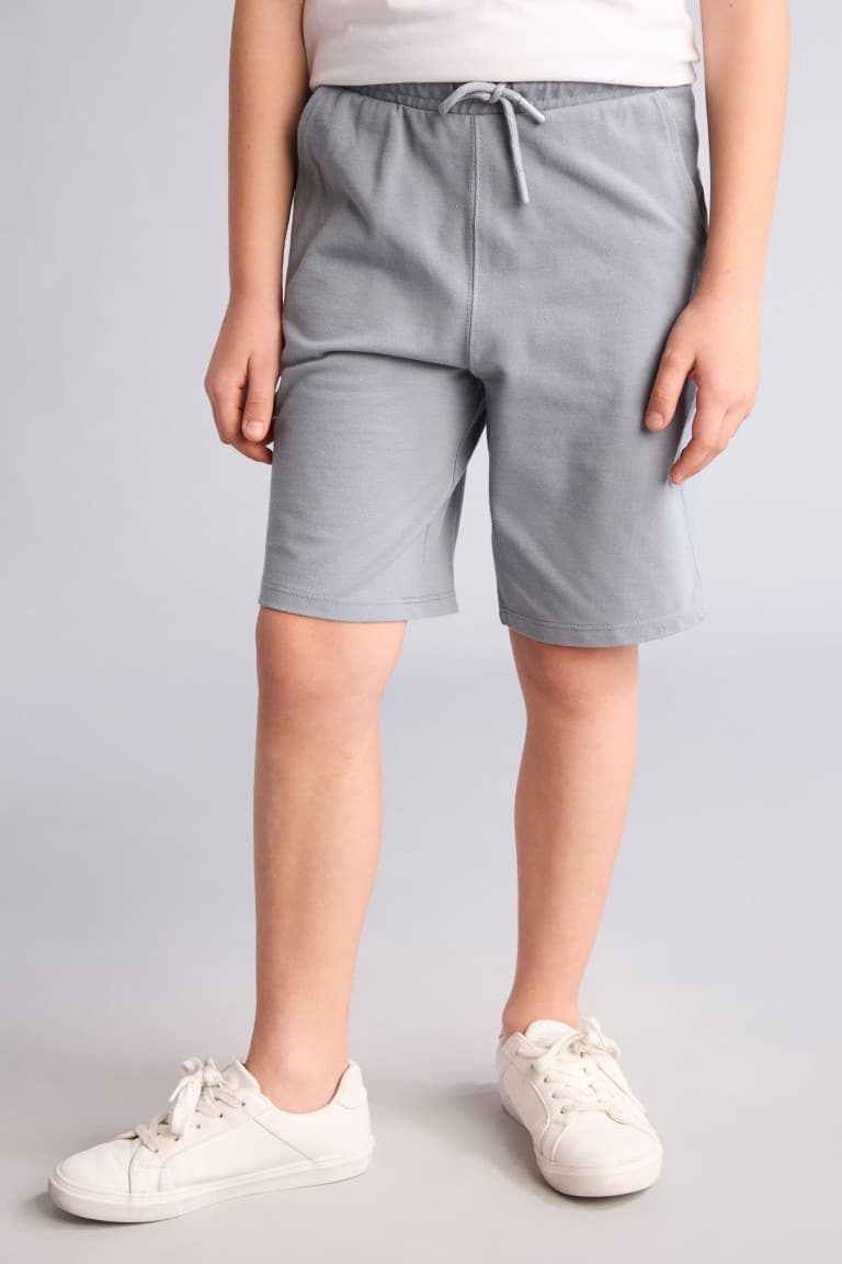 100% Cotton Elastic Waist Pocket Pique Shorts for Boys