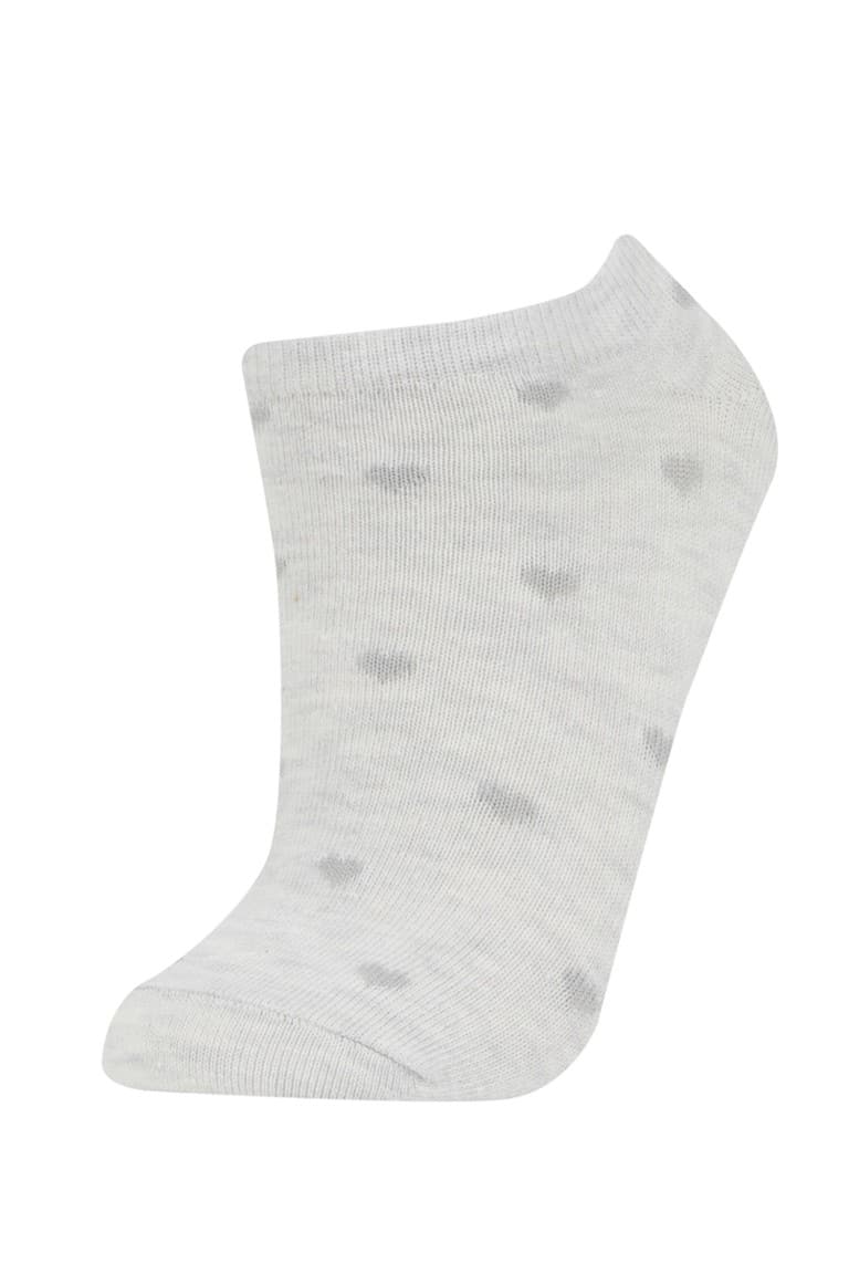 Women Heart Patterned 3-Pack Cotton Booties Socks