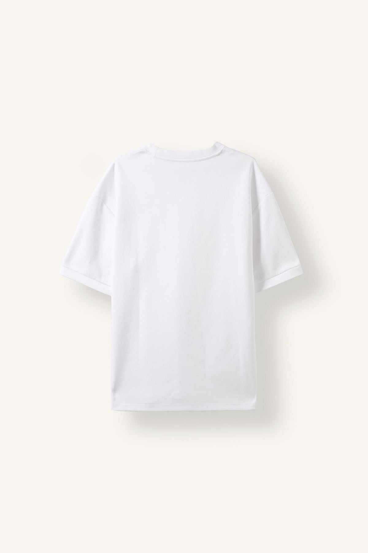 Oversize Loose Fit Crew Neck Heavy Fabric Basic Plain Short Sleeve Black T-Shirt