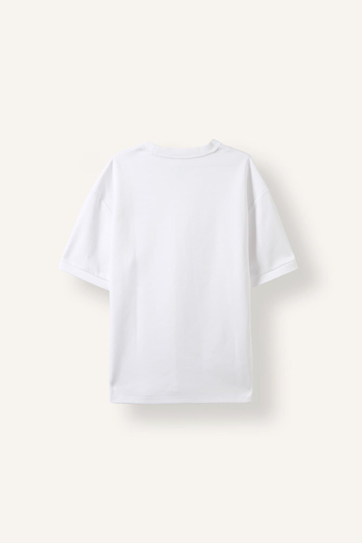 Oversize Loose Fit Crew Neck Heavy Fabric Basic Plain Short Sleeve Black T-Shirt