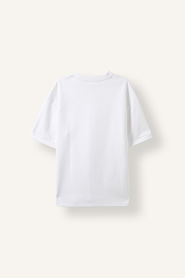 Oversize Loose Fit Crew Neck Heavy Fabric Basic Plain Short Sleeve Black T-Shirt