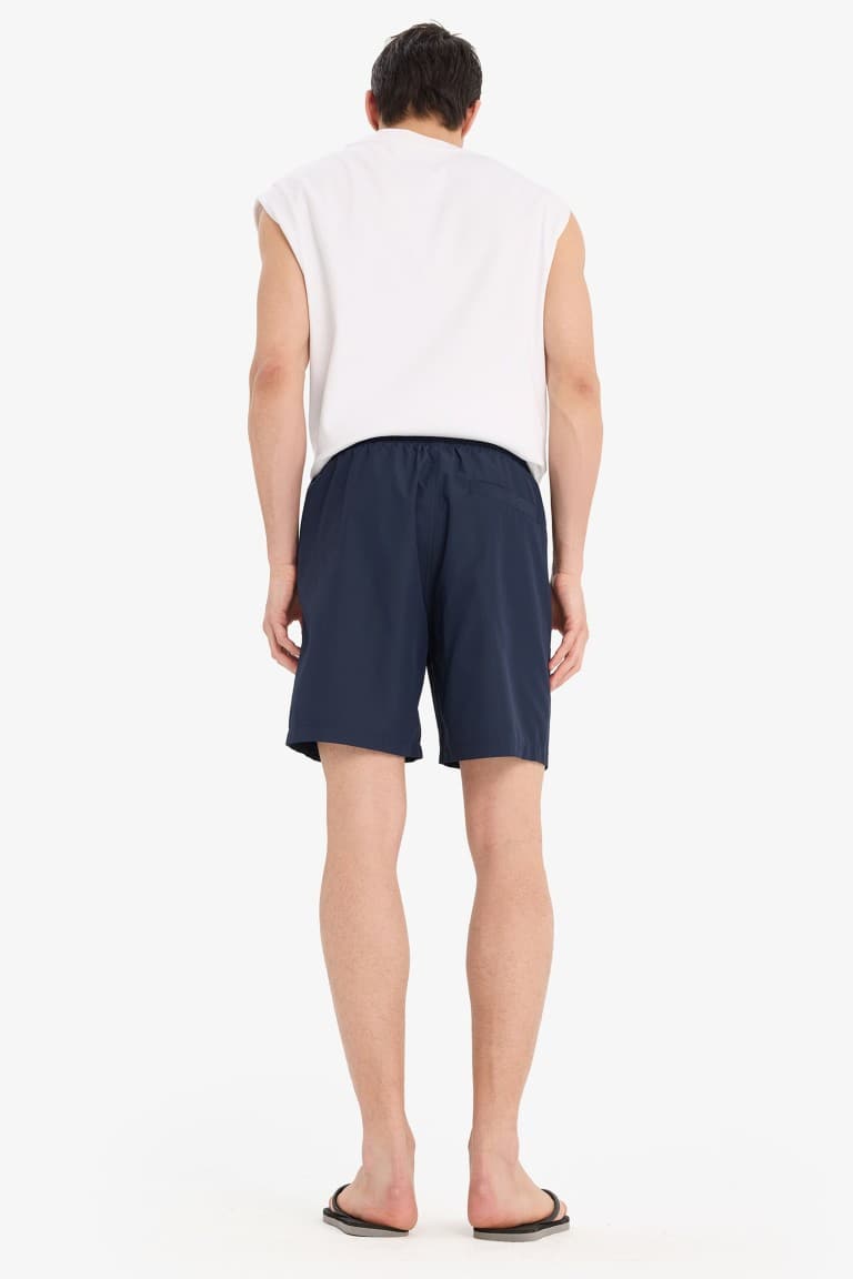 Regular Fit Mesh Lined Short Length Swim Shorts
