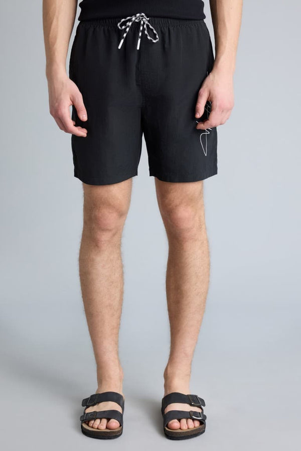 Regular Fit Mesh Lined Short Length Swim Shorts