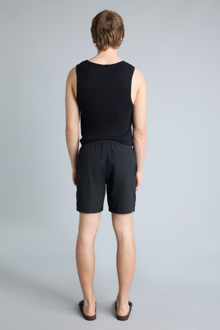 Regular Fit Mesh Lined Short Length Swim Shorts