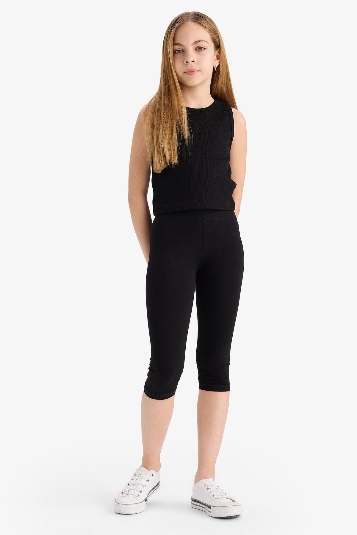 Short Combed 2-Pack Leggings Girls