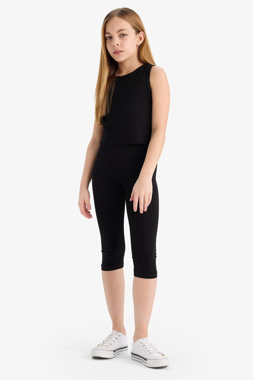 Short Combed 2-Pack Leggings Girls