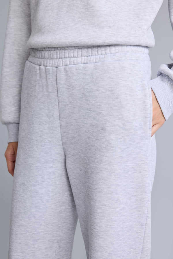 Straight Fit High Waist Thick Sweatpants with Pockets