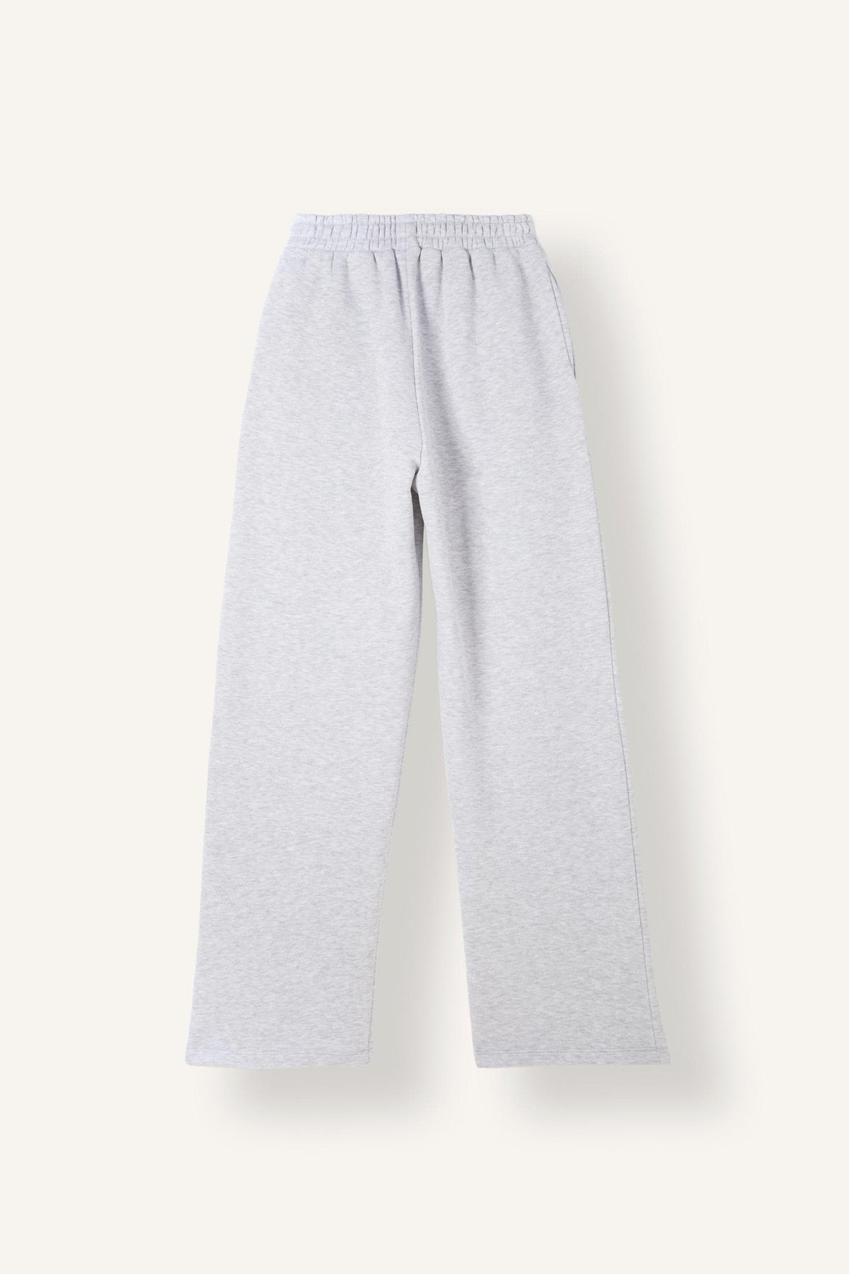 Straight Fit High Waist Thick Sweatpants with Pockets