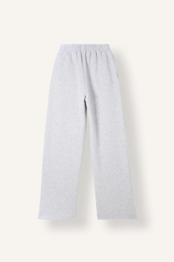 Straight Fit High Waist Thick Sweatpants with Pockets