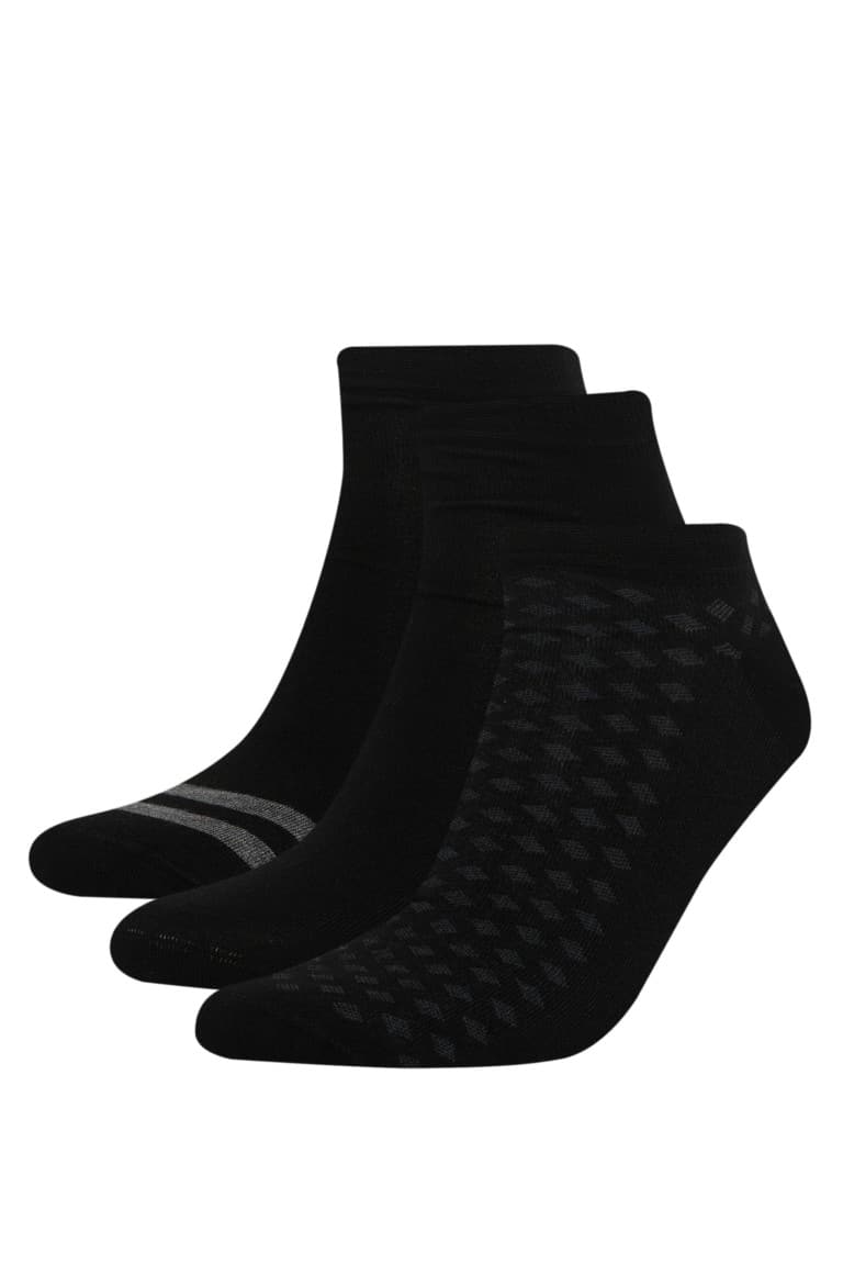 Men Striped Seamless 3-Pack Bamboo Booties Socks Main image