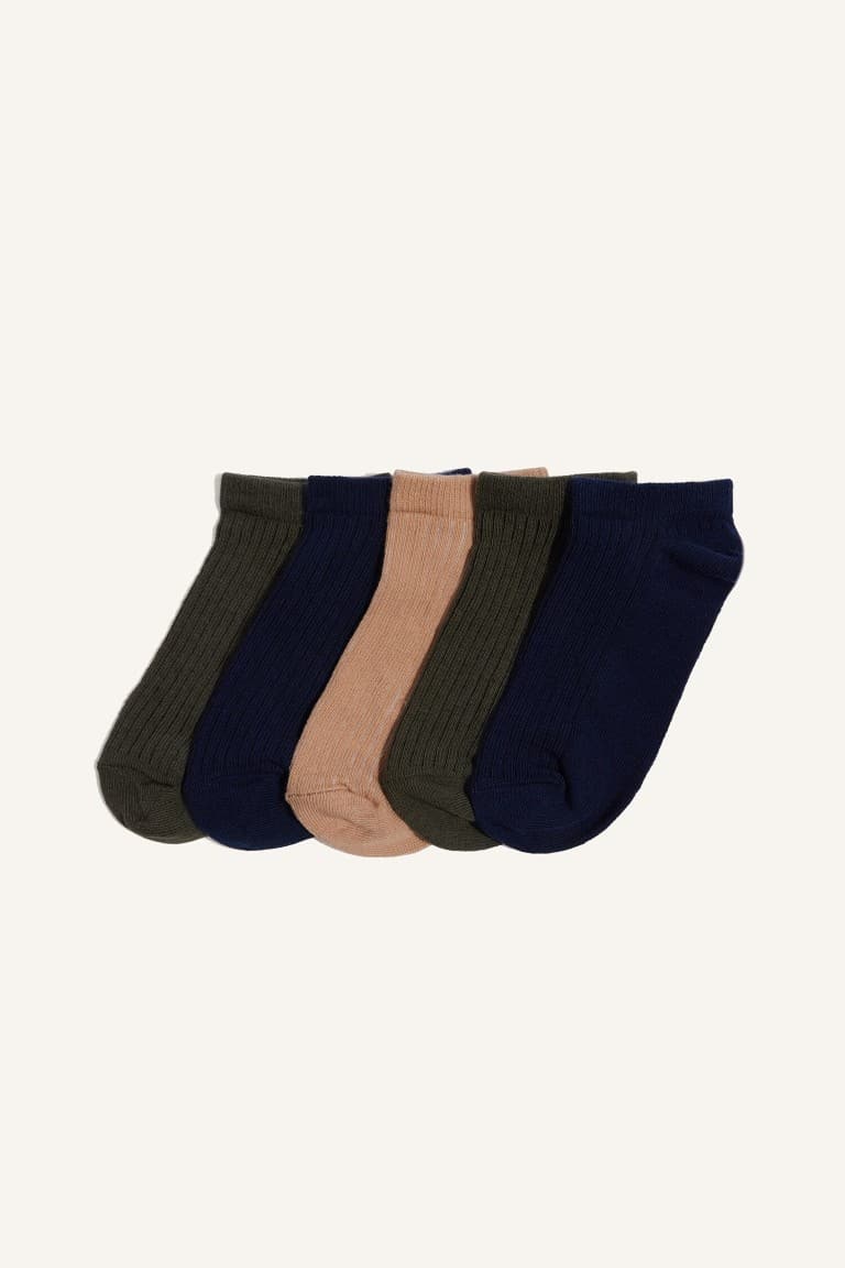 5 Pack Cotton Booties Socks Boy Main image