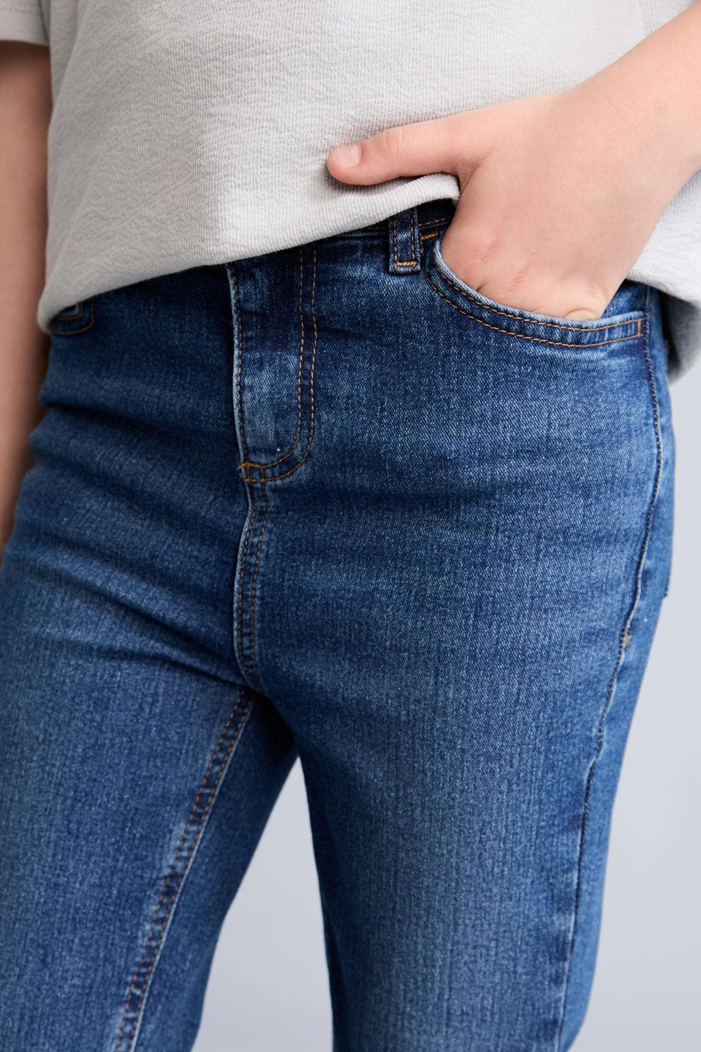 Straight Leg Blue Jeans Boy