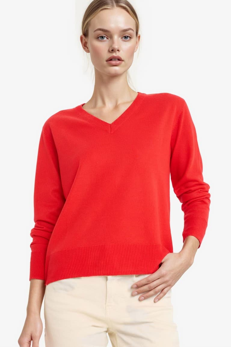 Relax Fit V-Neck Knit Sweater Main image