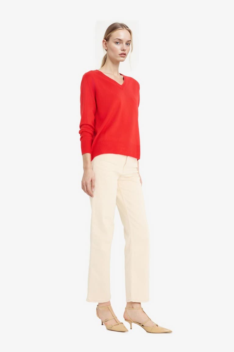 Relax Fit V-Neck Knit Sweater Secondary image