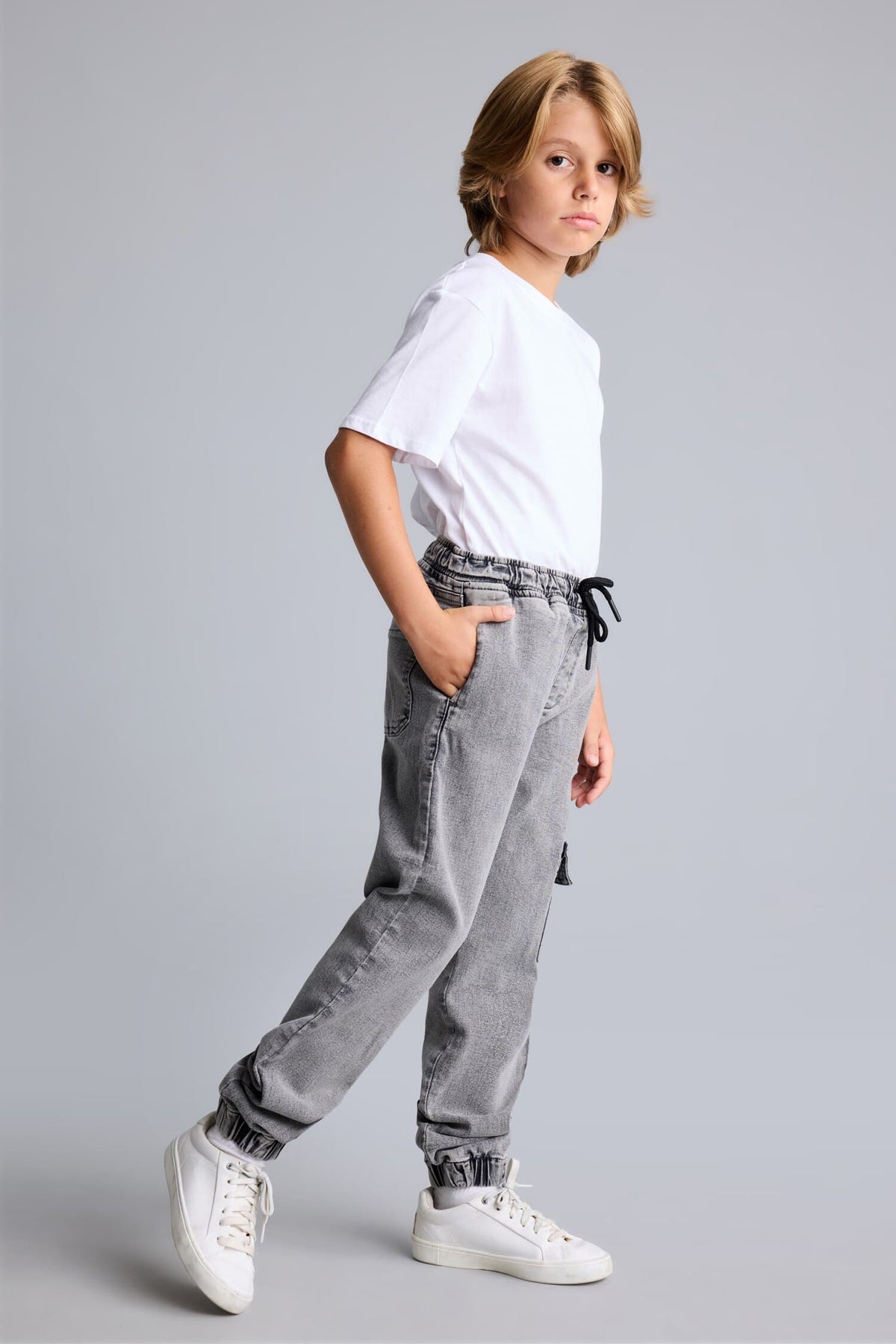 Jogger Fit Jeans Boy with Cargo Pocket