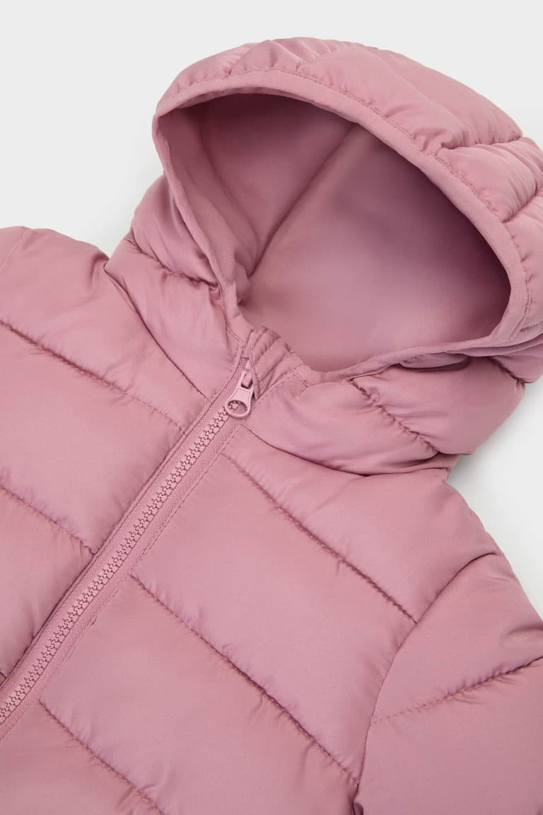Insulated jacket with hood and zip for girls Secondary image