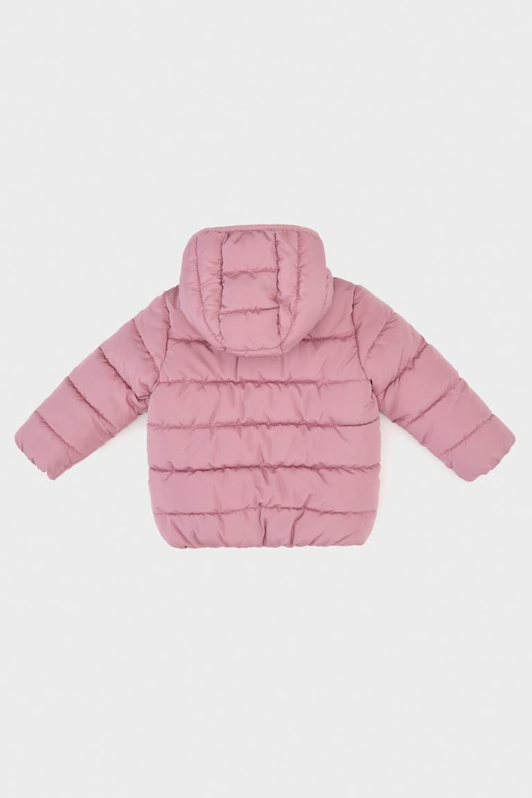 Insulated jacket with hood and zip for girls