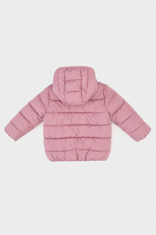 Insulated jacket with hood and zip for girls