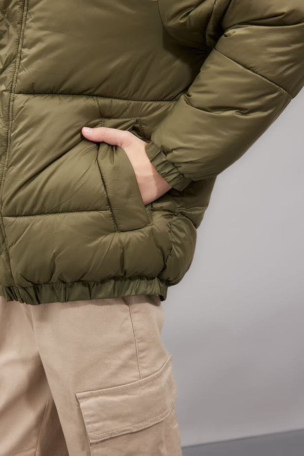 Boys Waterproof Hooded Zippered Coat with Snaps and Pockets