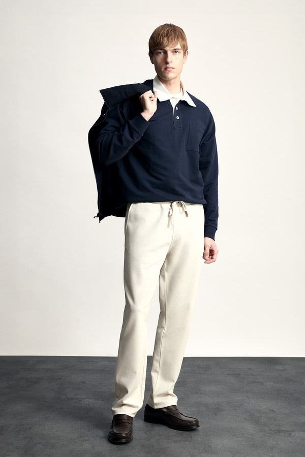 Pocketed Straight Leg Basic Jogger Pants